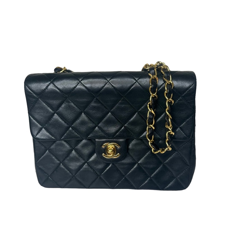 CHANEL MINI SQUARE LAMBSKIN FLAP BAG VINTAGE